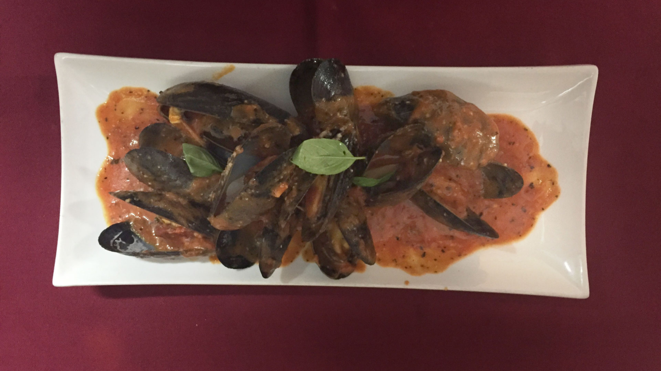 A plate of food on a table.